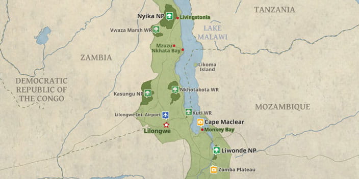 Map of Malawi