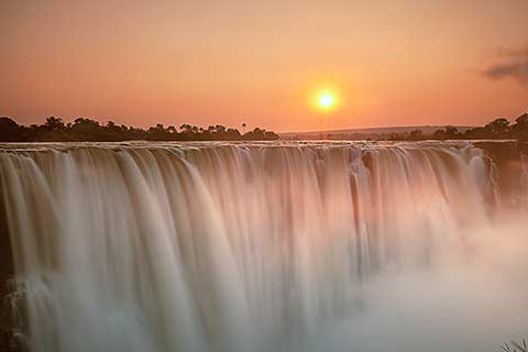 Sunrise over Victoria Falls